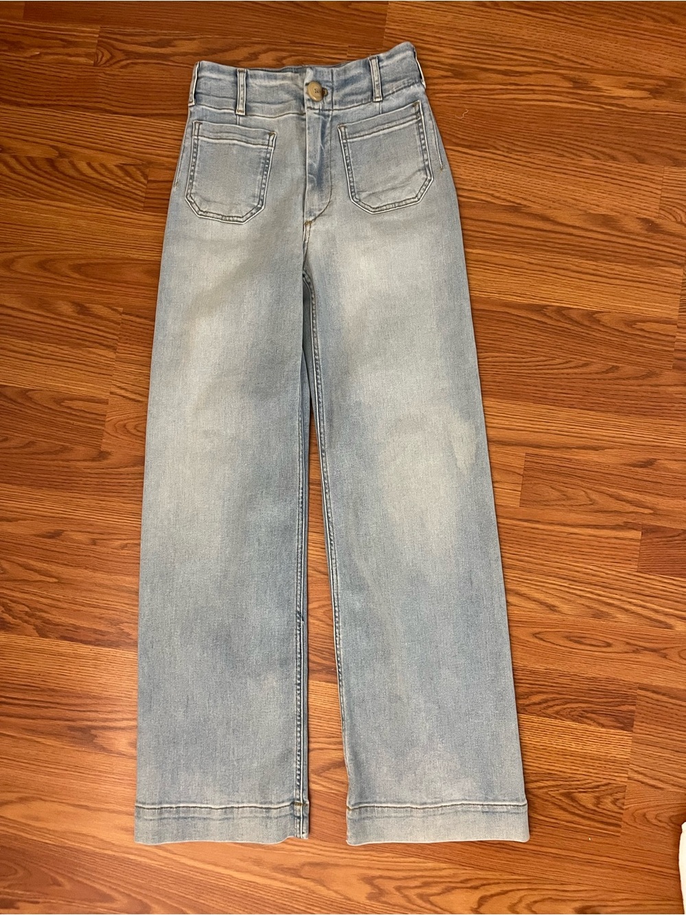 Maeve Light Blue Wide-Leg Colette Jeans in color: ‘light denim’ size 26 - Picture 7 of 14